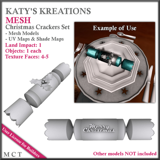 Full Perm MESH Christmas Cracker Set