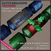 *FULL PERM* TEXTURES Add-On Set for Christmas Crackers Set