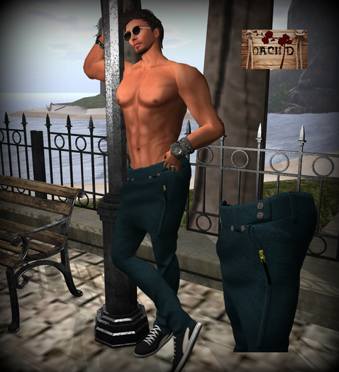 MEN_Jeans Ray Green