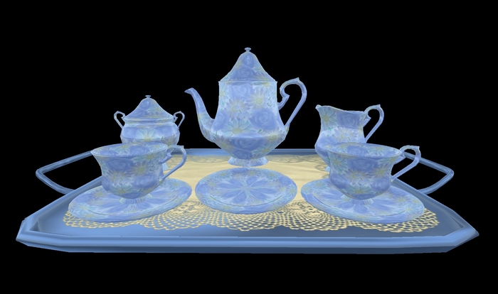 Divivity Fields of Blue Tea Set