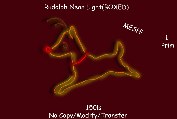 Rudolph Neon Light(BOXED)