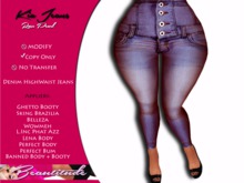 :[Beautitude]: Kia Highwaist Jeans [Rose Pearl]