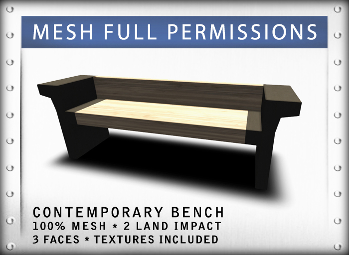 Mesh Bench. Full Permissions Mesh.