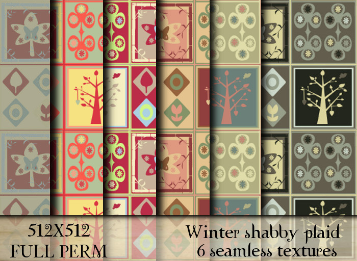 winter shabby plaid textures