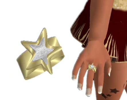 Gold star ring