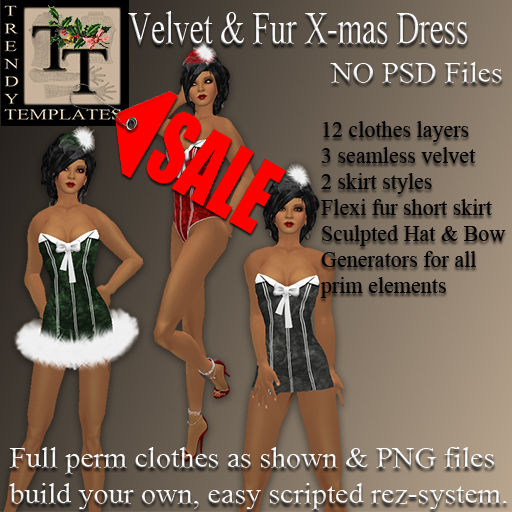 .:TT:. Velvet & Fur X-mas Dress Template Creation Kit
