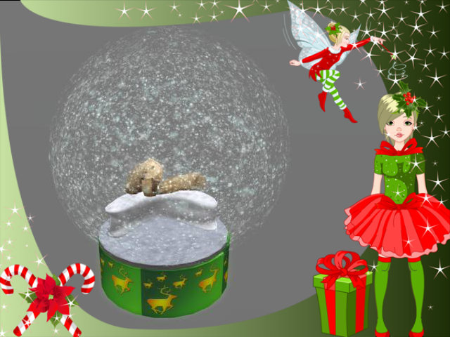 SCHNEE GLAS KUGEL