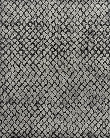 Serpentine Wool Floor Rug - Slate