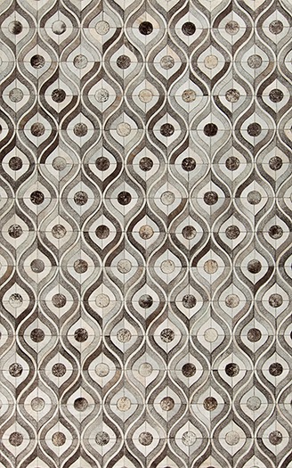 Caedmon Animal Leather Rug - Winter White