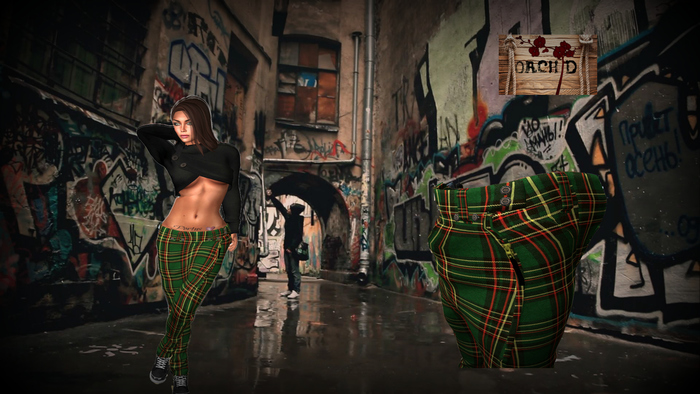 WOMEN_Jeans Ray  Square Green