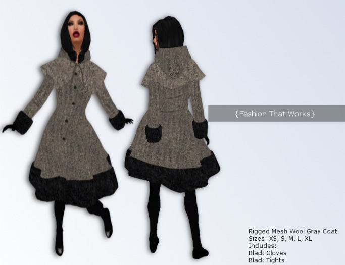 {Fashion That Works} Wool Gray Coat