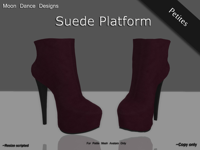 .:MDD:. Suede Platform Bootie (Azure) *PETITES*