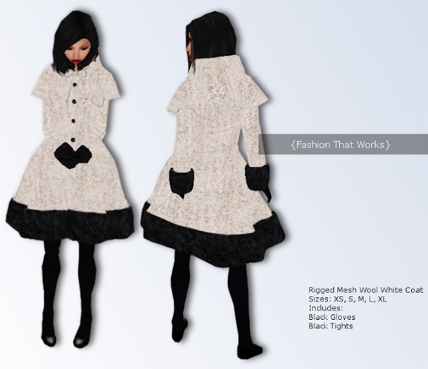 {Fashion That Works} Wool White Coat