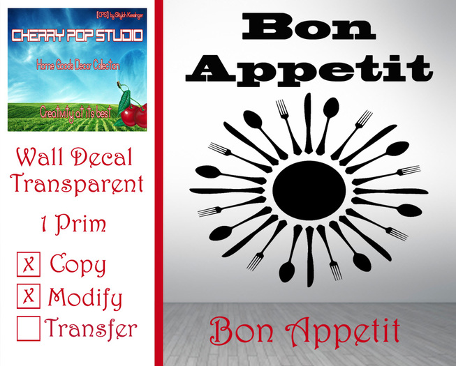 [CPS] Bon Appetit Decal