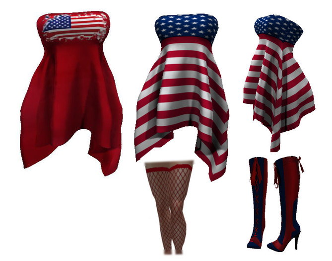 FLAG USA DRESS & BOOTS - MESH