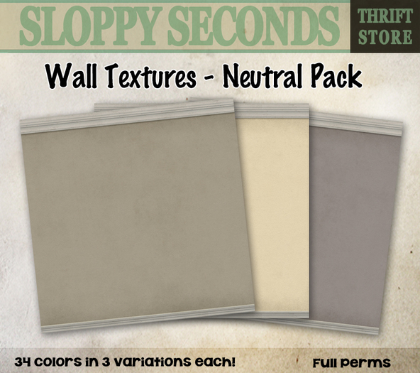 Sloppy Seconds Wall Textures - Neutral Pack