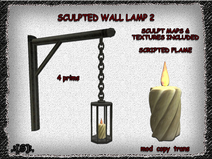 .:[S]:. Sculpted wall lamp 2 full perms (box)