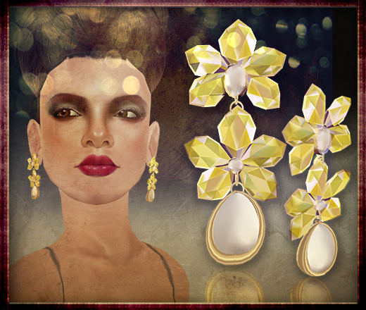 P.C; Faceted Golden Sapphire Dangle