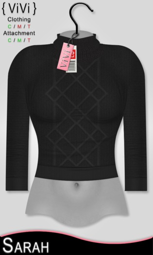 { ViVi } Sarah - Mini Knit Sweatshirt - Black