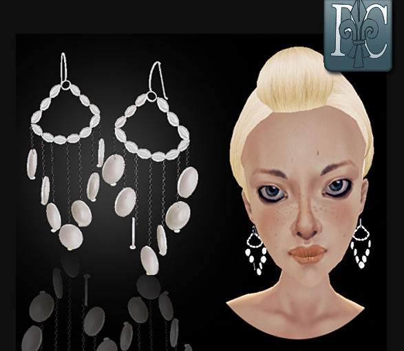 pc; Pearl Dangle Earrings