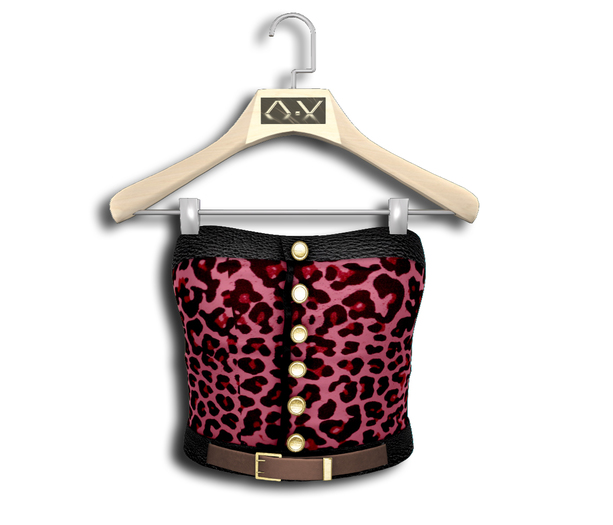 .:Vitrimi:. Buttoned Corset Leopard Pink