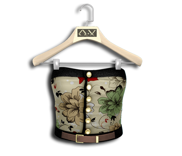 .:Vitrimi:. Buttoned Corset Floral