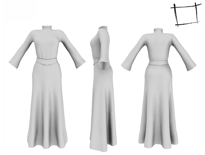WC154 Long Dress Wit Belt