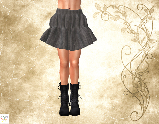 Skirt gray sweater
