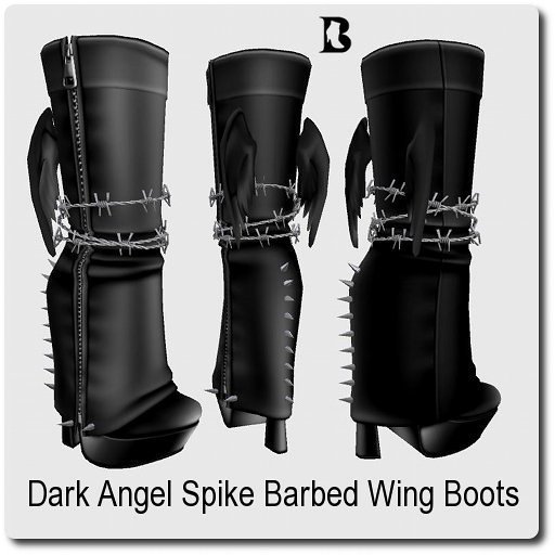 Blackburns Dark Angel Spike Barbed Wing Boots