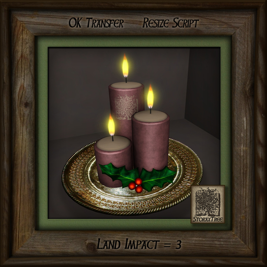 Holiday Candles Platter Im