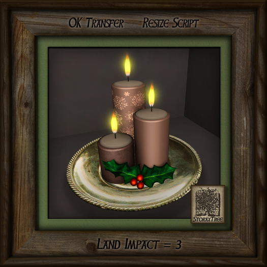 Holiday Candles Platter Ej
