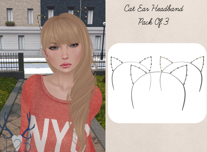 Cat Ears Headband (White)