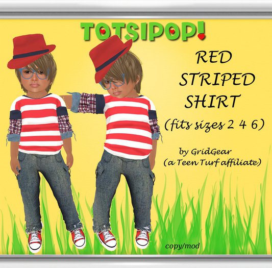 TOTSIPOP! Red Striped Shirt Clothing Set Toddler