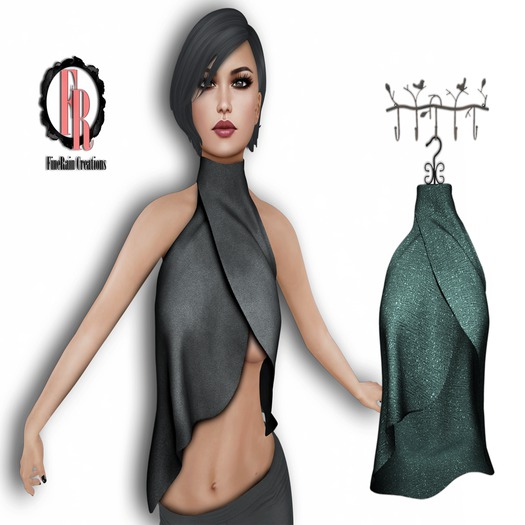 :: FineRain creations.::Esta Top Turquoise
