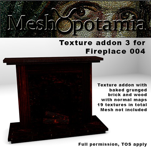 Meshopotamia Fireplace 004  Grunge 2 textures