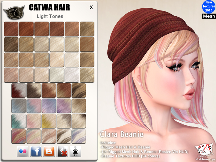 CATWA HAIR Clara Beanie [Lights]