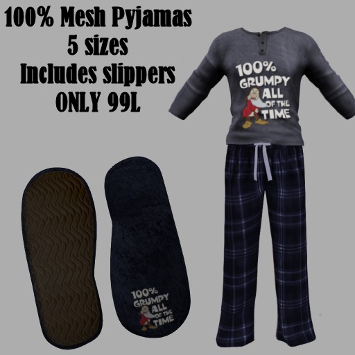 Trollis - Blue Grumpy Pyjamas set