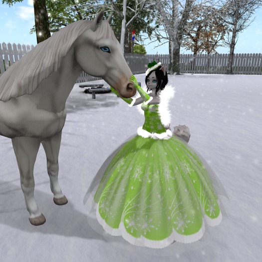 Christmas Ball Gown Lime Kemono ((Bagged))