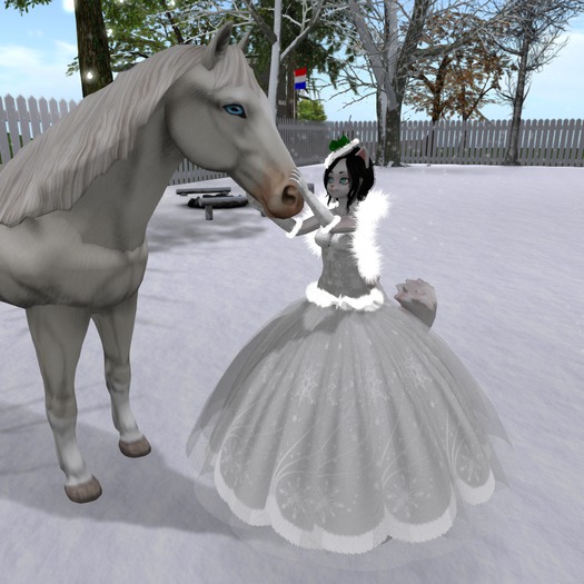 Christmas Ball Gown Silver Kemono ((Bagged))