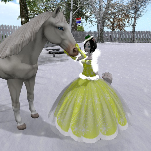 Christmas Ball Gown Yellow Kemono ((Bagged))
