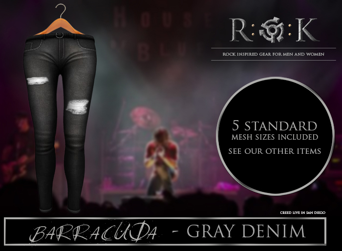 R:O:K STORE BARRACUDA JEANS BLACK*