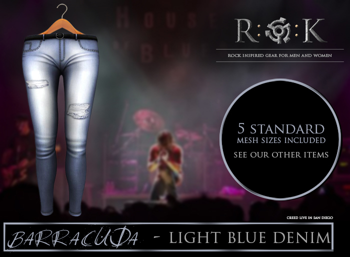 R:O:K STORE BARRACUDA JEANS LT BLUE*