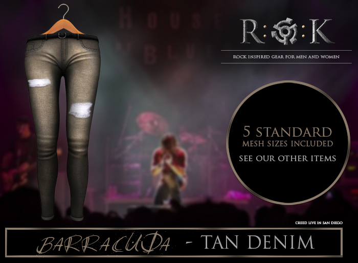 R:O:K STORE BARRACUDA JEANS TAN*