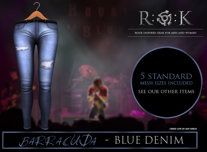 R:O:K STORE BARRACUDA JEANS BLUE*