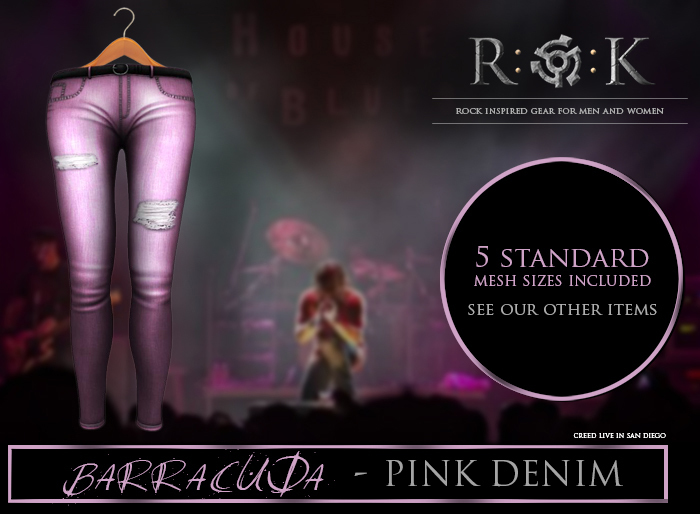 R:O:K STORE BARRACUDA JEANS PINK*