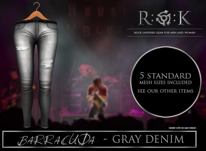 R:O:K STORE BARRACUDA JEANS GRAY*