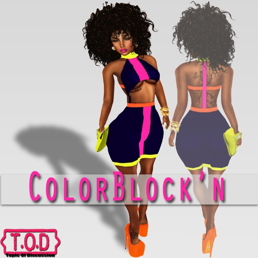 {T.O.D}ColorBlocking Dress