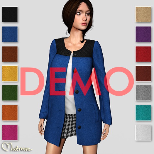 [DEMO] Mutresse . Nina Coat - 14 Colors (Rigged Mesh)