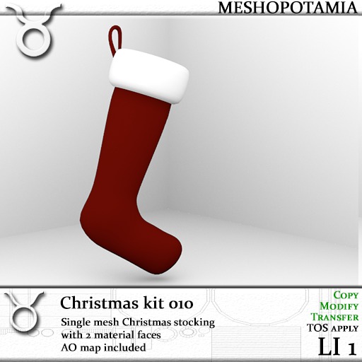 Meshopotamia Christmas kit 010 Smooth Stocking