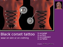Black Corset Tattoo on back